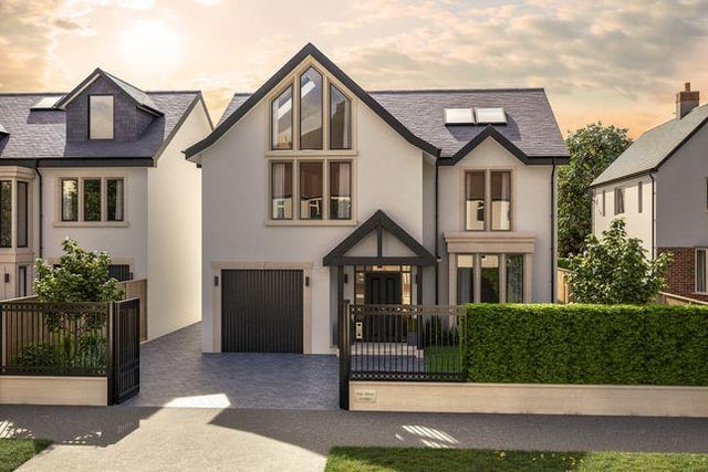 This new build five bedroom house has a master bedroom with its own floor, including a sitting room, dressing room and en-suite, plus and open plan living area with bi-fold doors onto the garden. Marketed by Redbrik Estate Agents, 0114 446 9168.