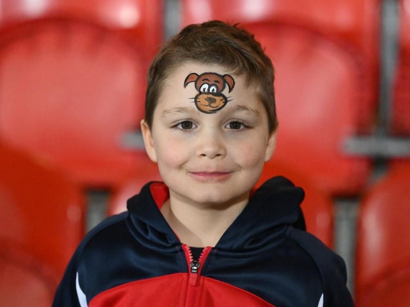 Doncaster Rovers fans watching the derby win over Huddersfield.