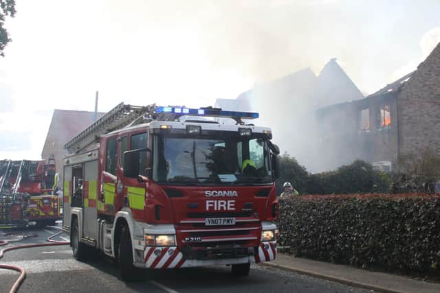 Crews are still at the scene of the devastating blaze in Sykehouse this morning. (Photo: SYFR).