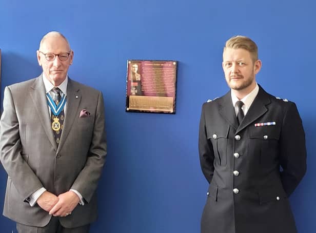 A memorial plaque for a former SYP officer who was awarded the Victoria Cross for his bravery has been unveiled at College Road Police Station in Doncaster as part of Armed Forces Week.