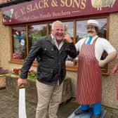 A customer flew more than 4,000 miles to visit a viral video sensation Doncaster butcher.