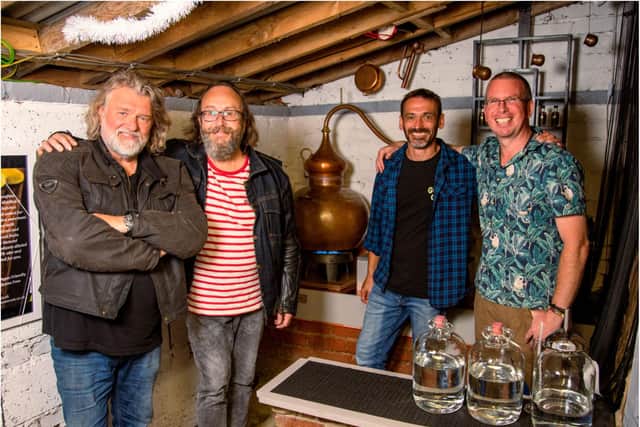 The Hairy Bikers came to Doncaster to film their Christmas TV show with Campbell and Joe at God's Own Rum distillery. (Photo: BBC).