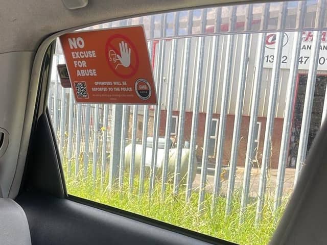 Cabs across Doncaster will display the stickers in the aim of reducing abuse of drivers.