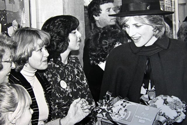 Princess Diana visits Chesterfield in 1981.