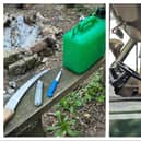 Knives, drug equipment and petrol were left behind by yobs who trashed a Doncaster woodland.