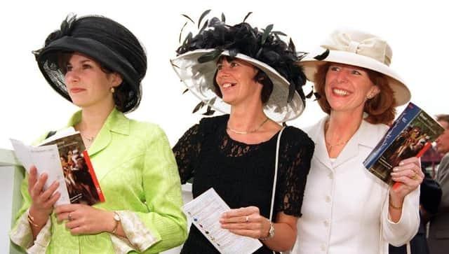 Joanne Allott, Elaine Fearnside and Sue Davies watching the races in 1997