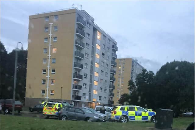 Police flooded the area around the tower blocks at the bottom of Shaftesbury Avenue in Intake last night.