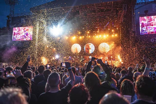 Pulp delivered a storming set on their very first visit to Scarborough Open Air Theatre. (Photo: Cuffe and Taylor).