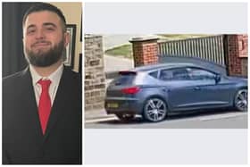 Derbyshire police have issued the picture ,on the right, of a car, the driver of which they hope to trace, who they think may have information about a crash, in which Jordan Sheehy died, pictured left. Pictures: Derbyshire Police