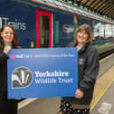 Hull Trains Service Delivery Director, Lou Mendham (left) with Yorkshire Wildlife Trust Director Fundraising and Engagement, Amanda Spivack (right).
