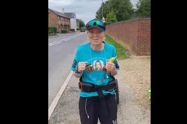 Vicky ran more than 400 miles from Edinburgh to London.