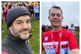 Oliver Coppard and Nick Fletcher both completed the Great North Run.
