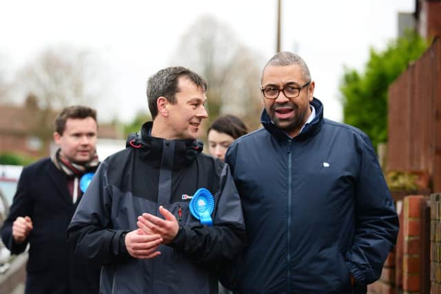 Conservative politician James Cleverly, pictured with Don Valley MP Nick Fletcher. Picture: Marie Caley