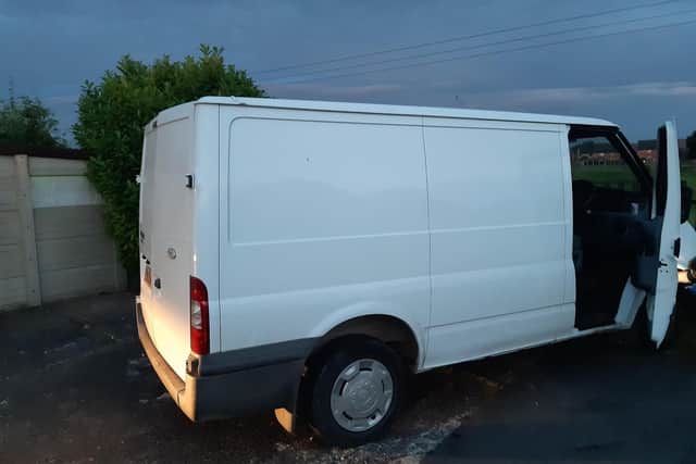 The van was held by police after reports of a burglary in Armthorpe.