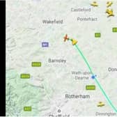 The plane was intercepted over the Dearne Valley.