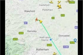 The plane was intercepted over the Dearne Valley.