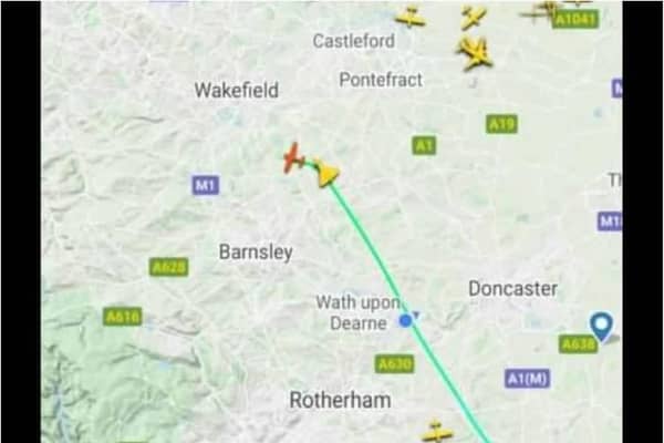 The plane was intercepted over the Dearne Valley.