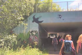 There was plenty of artwork to admire on the concrete canvass of the A6195 underpass