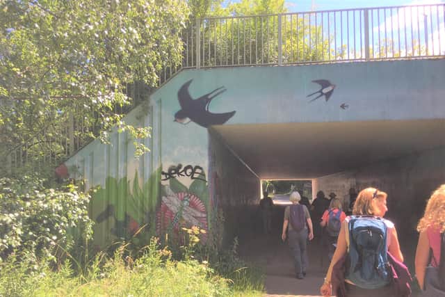 There was plenty of artwork to admire on the concrete canvass of the A6195 underpass