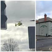 Doncaster Catholic Club has been sealed off with the air ambulance at the scene.