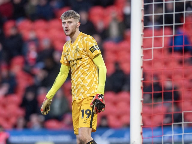 A few question marks could possibly be thrown his way over command of his area for Barrow's goal from a corner just before the interval. Other than that, he mopped up bits and pieces nicely.