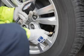 Check tyre pressure and tread.