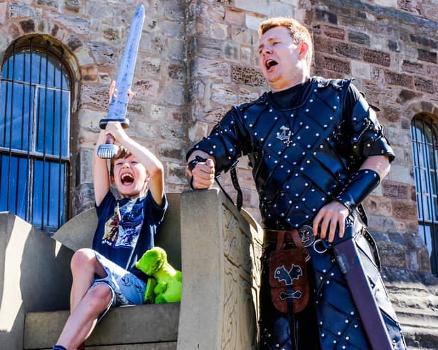 Ragnar crowning the King or Queen of the North at Bamburgh Castle, Northumberland (photo: Stuart Boulton)