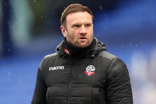 Bolton boss Ian Evatt. Photo by Lewis Storey/Getty Images