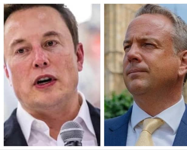 Doncaster businessman Mark Taylor (right) wants to work with billionaire businessman Elon Musk.