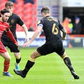 Aidan Barlow gets on the ball for Rovers. Picture: Andrew Roe/AHPIX LTD