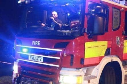 Fire crews were called to the scene in Greenfield Lane on Wednesday night.