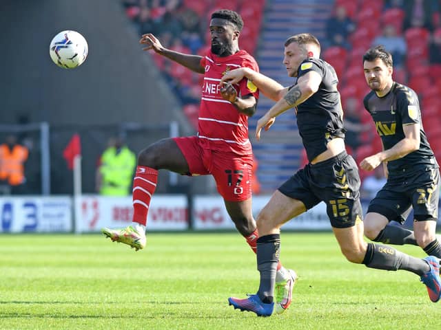 Jordy Hiwula in action against Charlton.