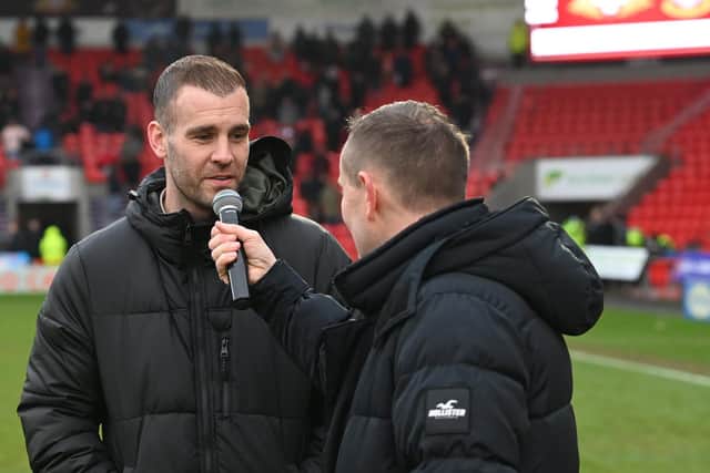 Tommy Spurr visited the Eco-Power Stadium for Doncaster's match against Sheffield Wednesday in February.