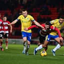 Luke Molyneux is brought down for the penalty. Picture: Howard Roe/AHPIX LTD