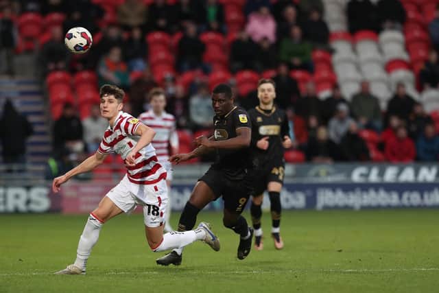 Ben Nelson in action for Doncaster Rovers.