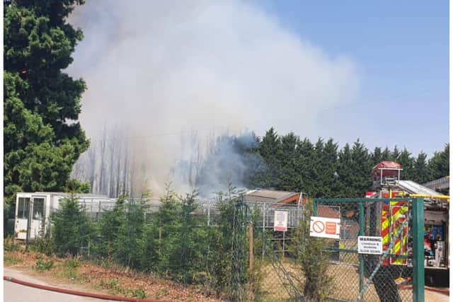 The Northern Racing College suffered damage as fire hit.