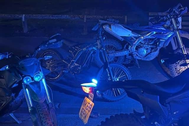 Police seized the bike and held the rider after a Doncaster city centre chase.