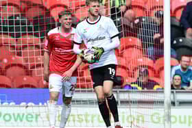 Ted Sharman-Lowe is an ever-present in the league for Rovers this season. Pic: Howard Roe.