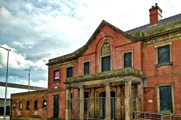 The frontage of the St James Baths