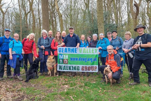 The walking group raised money for charity along the way.