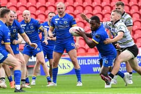 Dons' Watson Boas dives for the try line. Picture: Howard Roe/AHPIX.com