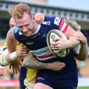 Will Hurrell in action for Doncaster Knights against Cornish Pirates.
