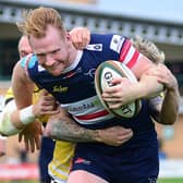 Will Hurrell in action for Doncaster Knights against Cornish Pirates.