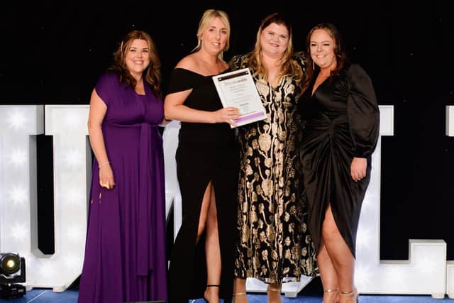 The Little Learners Day Nursery team receiving their award. (Photo credit Pears Photography)