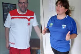 England fan Darren Burke and Italian partner Giulia Savini will have divided loyalties for this weekend's Euro 2020 final.