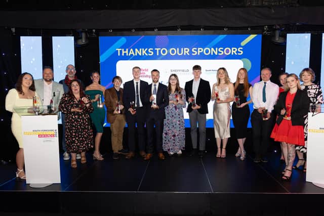 Winners on stage at last year's awards. Photo by Alex Roebuck