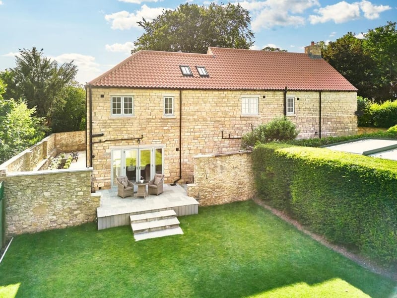The rear of the property.