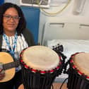 DBTH’s new Neurologic Music Therapist, Abbie.