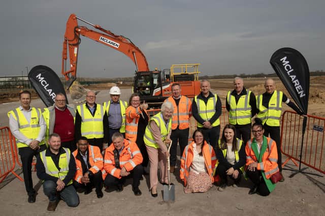 The ground breaking ceremony at the new Home Bargains distribution centre in Doncaster.