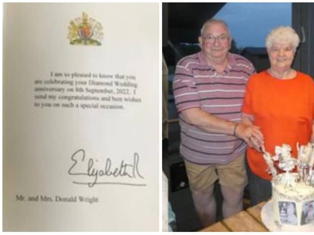 Don and Sylvia Wright received a card from The Queen on the day that she died.